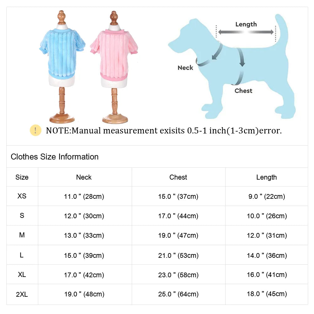 Cute Pet Clothes Soft Puppy Kitten Pet Coats For Small Medium Dogs Cats Warm Winter Dog Cat Jacket Clothing Chihuahua XS-2XL