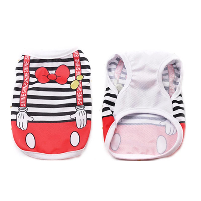 Lovely Fake Strap Cheap Pet Clothes For Dogs Summer Breathable Mesh Dog Clothes For Small Dogs Tshirt Pet Clothes For Dogs Funny