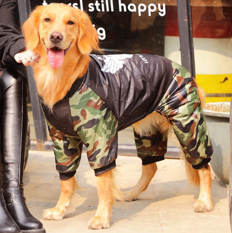 HOOPET New Pet Clothes Warm Cotton Leisure Style Autumn Overalls for Dogs winter Coat Large Dog Prints Down Jacket Dog