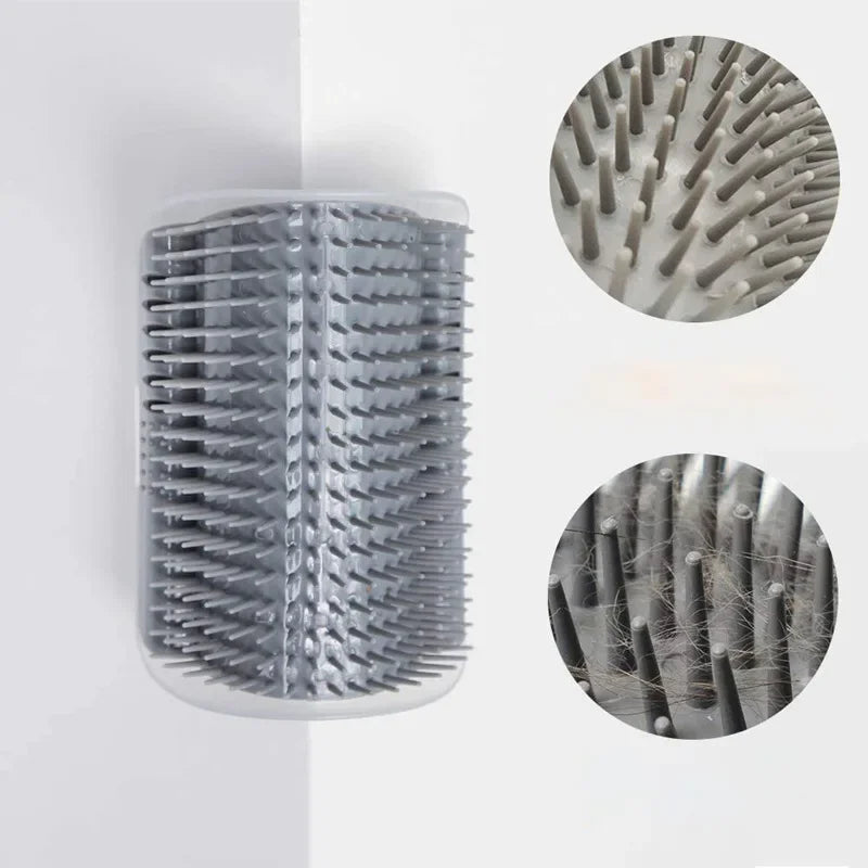 Cat Self Groomer With Catnip Soft Cats Wall Corner Massage Cat Comb Brush Rubs The Face With A Tickling Comb Pet Grooming Supply