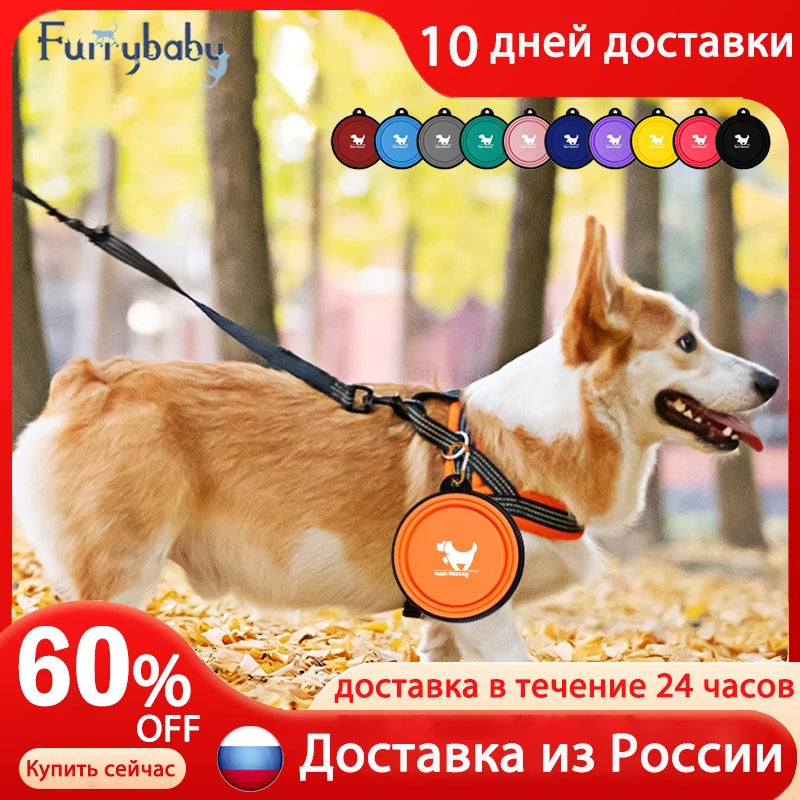 Foldable Dog Pet Bowl Eco Firendly Silicone Cat Dog Food Water Feeder Travel Portable Feeding Bowls Puppy Doggy Food Container