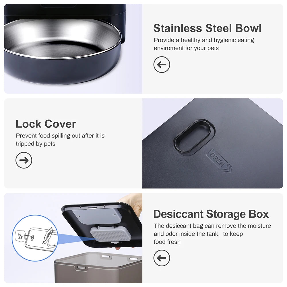 6L Smart WIFI Automatic Pet Feeder APP Control Cat Food Dispenser Dog Automatic Feeder Pet Timing Voice Bowl for Pets Dry Food