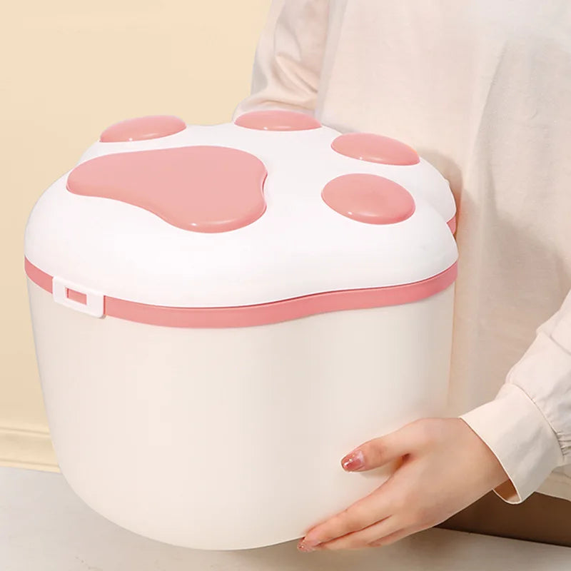Cat Food Box Sealed Large Capacity Dogs Grain Storage Container Pet Supplies Moisture-proof Dry Feeder Plastic Pet Snacks Bucket