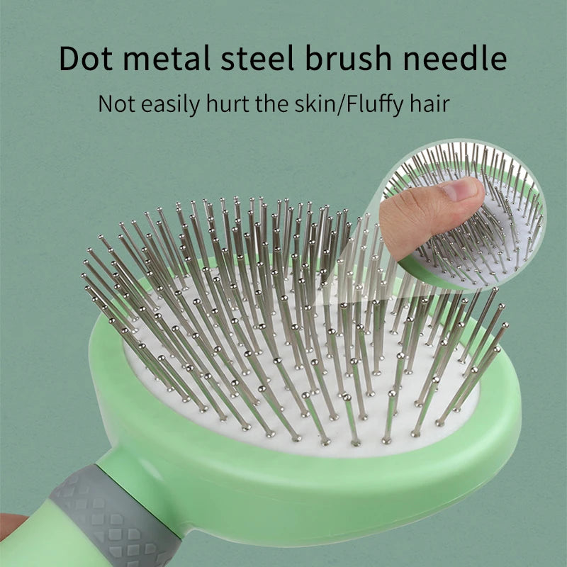 Pet Needle Combs with Non-Slip Handle Small Medium Dog Hair Brushes Hair Removal Knotting Comb Grooming Supplies for Dogs Cats