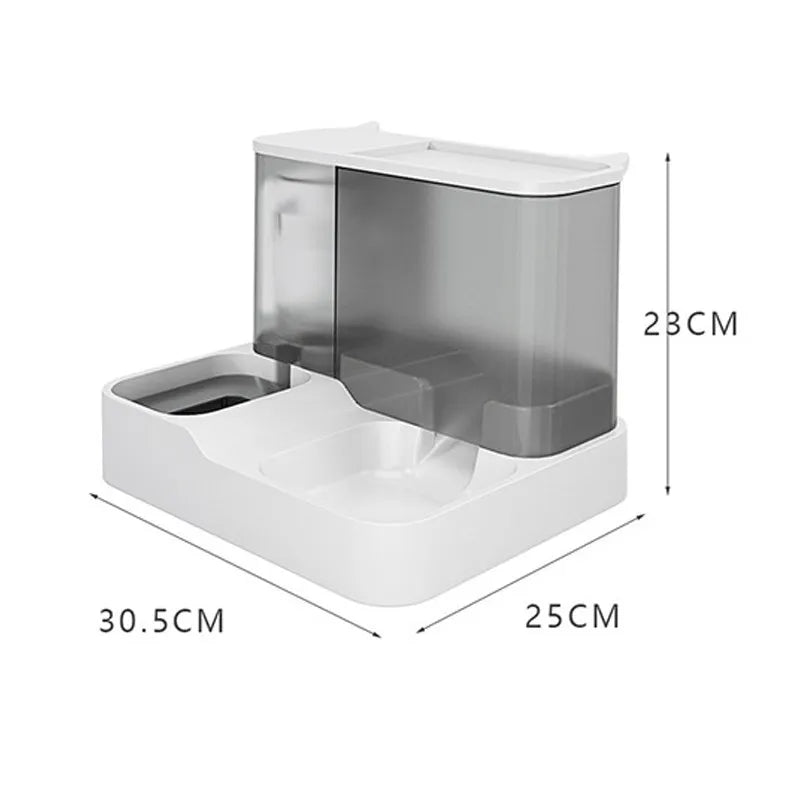 Large Capacity Cat Automatic Feeder Water Dispenser Wet and Dry Separation Dog Food Container Drinking Water Bowl Pet Supplies