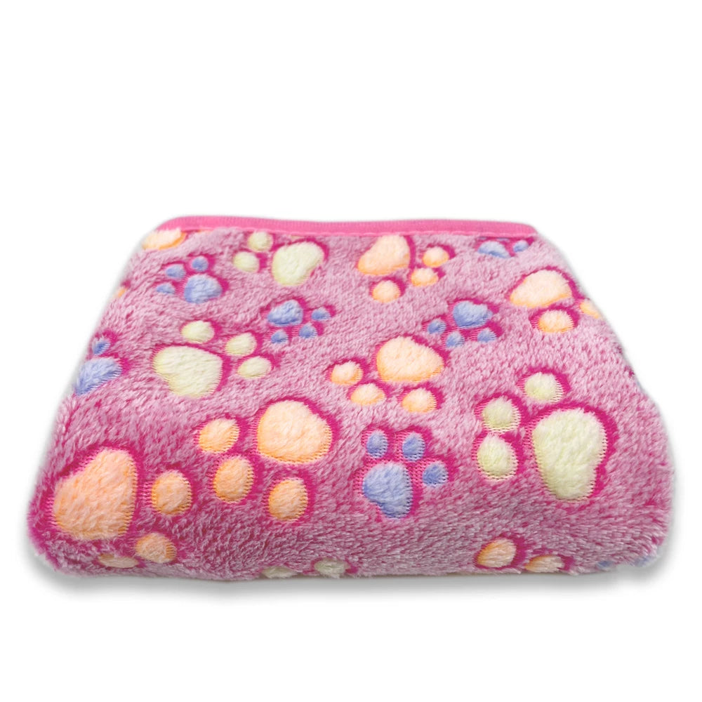 flannel dog blanket winter warm and comfortable pet bed sheet mat cartoon cute cat and dog sleeping blanket pet supplies