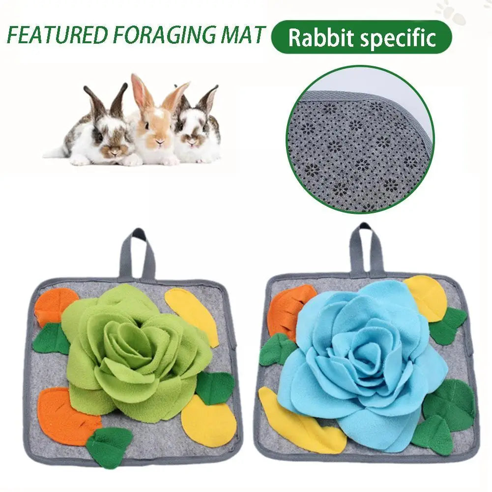 30*30cm Pet Rabbit Sniffing Mat Pad Rabbit Sniffing Fleece Toys Hamster Pad Dog Dog Feeding Chew Treat Mat Snacks Blanket P D5V6