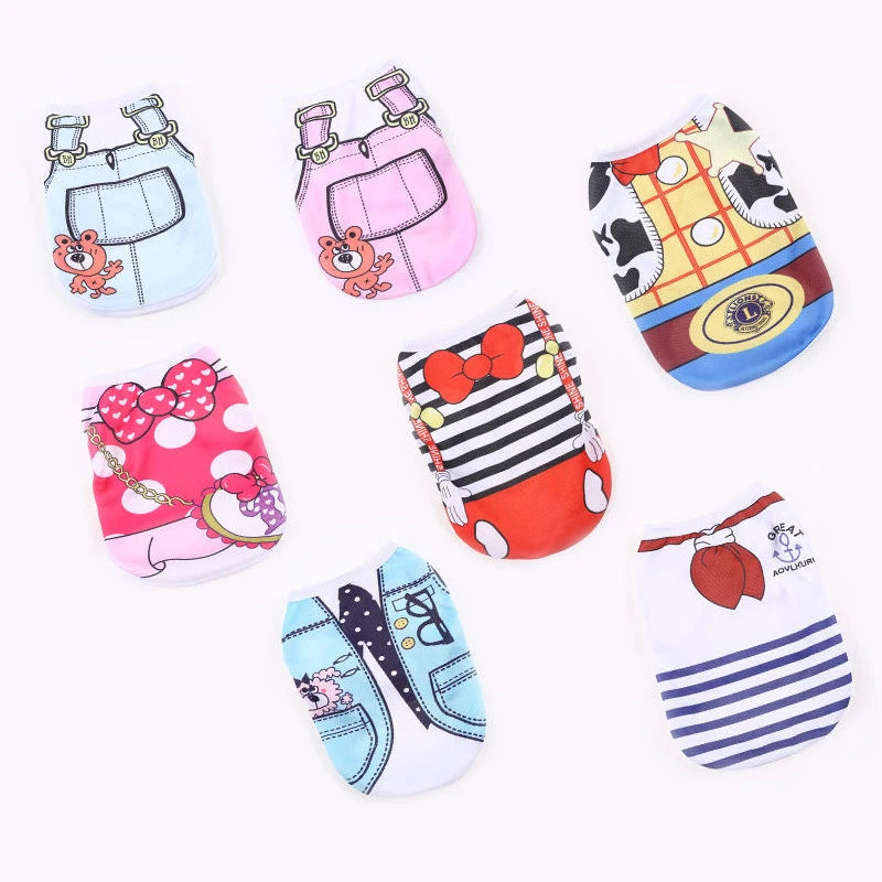 Cute Sphynx Cat Shirt Vest for Cats Gotas Summer Breathable Pet Clothes Clohting Katten Kedi mascotas Costume Dog Suit ropa para