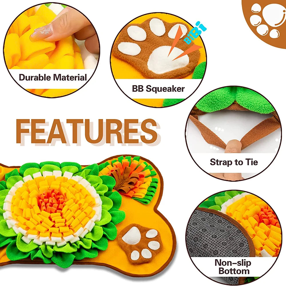Large Snuffle Mat for Dogs Pet Interactive Training and Stress Relief Sniff Mat Feeding Mat Slow Feeder Dog Treat Mat Dog Toys