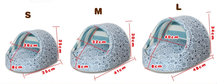 Pet dog bed house cat nest dog house cat bed kennel pet bed warm princess bed dog beds for small dogs cat house washable