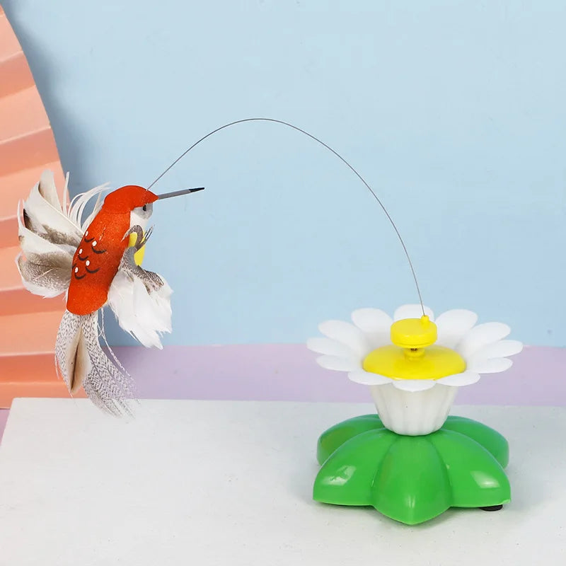 Automatic Electric Rotating Cat Toy Colorful Butterfly Bird Animal Shape Plastic Funny Pet Dog Kitten Interactive Training Toys