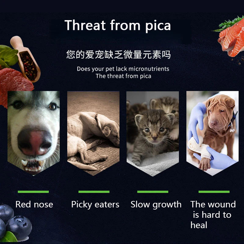 180 Tablets Dog Trace Element To Improve Pet Pica, Supplementing Vitamins, Enhance Appetite Health Nutritional