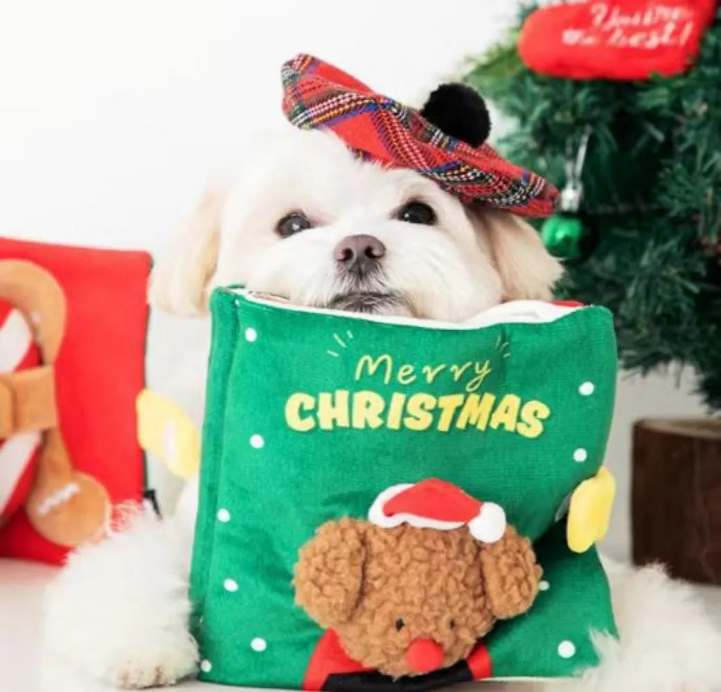 Pet Hidden Food Toy Book Cute Squeaky Toys Reading Toy Dog Plush Puppy Toy Squeaky Dog Toy Increase Wisdom Dog Interactive Toys