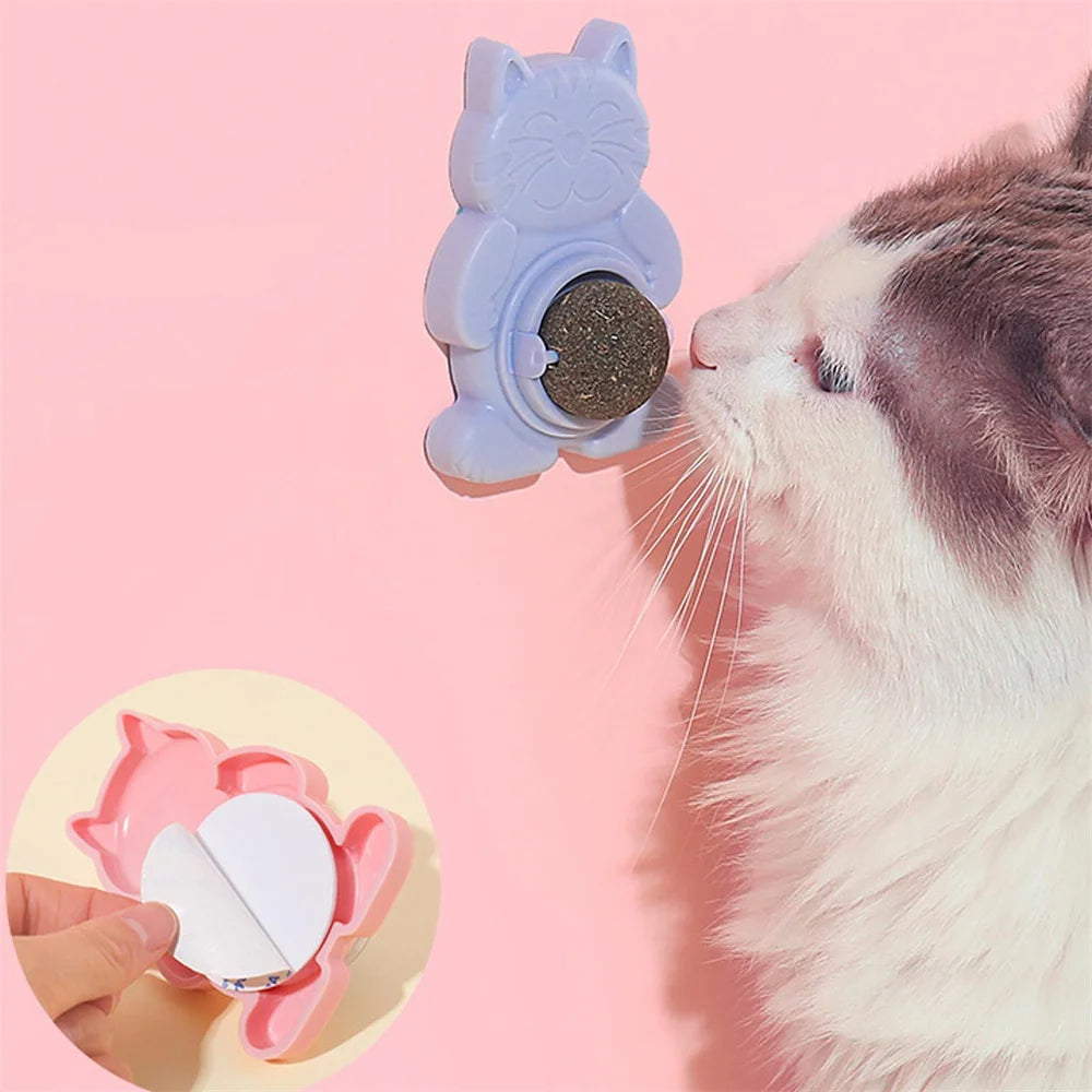 Healthy Cat Catnip Ball Dust Cover Round Safe Catnip Snack Lick Candy Vitamin Pudding Catnip Lollipop For Cat Pet Snacks