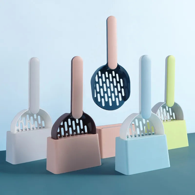 Cat Litter Scoop Plastic Cats Poop Scoop Cat Litter Shovel Box Pet Toilet Cleanning Tool Durable Pet Cleaner Shovel