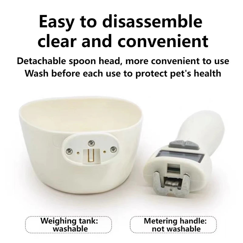 Pet Bowl for Dogs Measuring Spoon Feeder for Cats Electronic Dog Food Dry Food Dispenser Pets Acessorios Spoon Weighing Scale