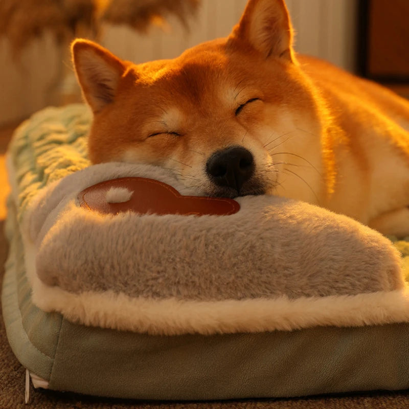Dog Bed for Summer With Pillow Pad for Small Medium Large Dogs Ice Silk Mat for Dogs Sleeping Mat Removable Washable Pet Bed