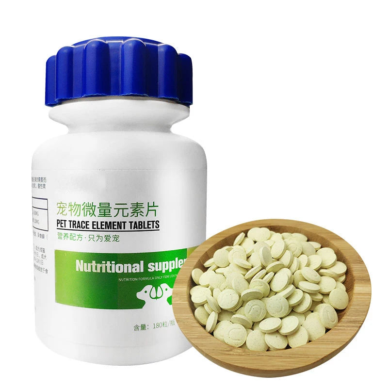 180 Tablets Dog Trace Element To Improve Pet Pica, Supplementing Vitamins, Enhance Appetite Health Nutritional