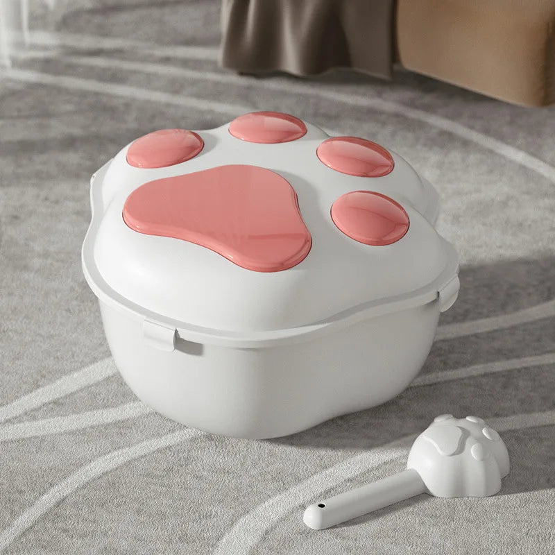 Cat Food Box Sealed Large Capacity Dogs Grain Storage Container Pet Supplies Moisture-proof Dry Feeder Plastic Pet Snacks Bucket
