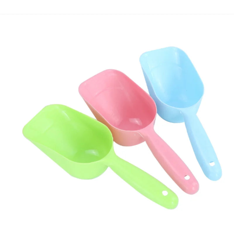 Multifunctional Dog Food Cat Food Shovel Spoon Feeding Spoon Sealed Bag Clip Creative Measuring Cup Curved Design Easy To Clean