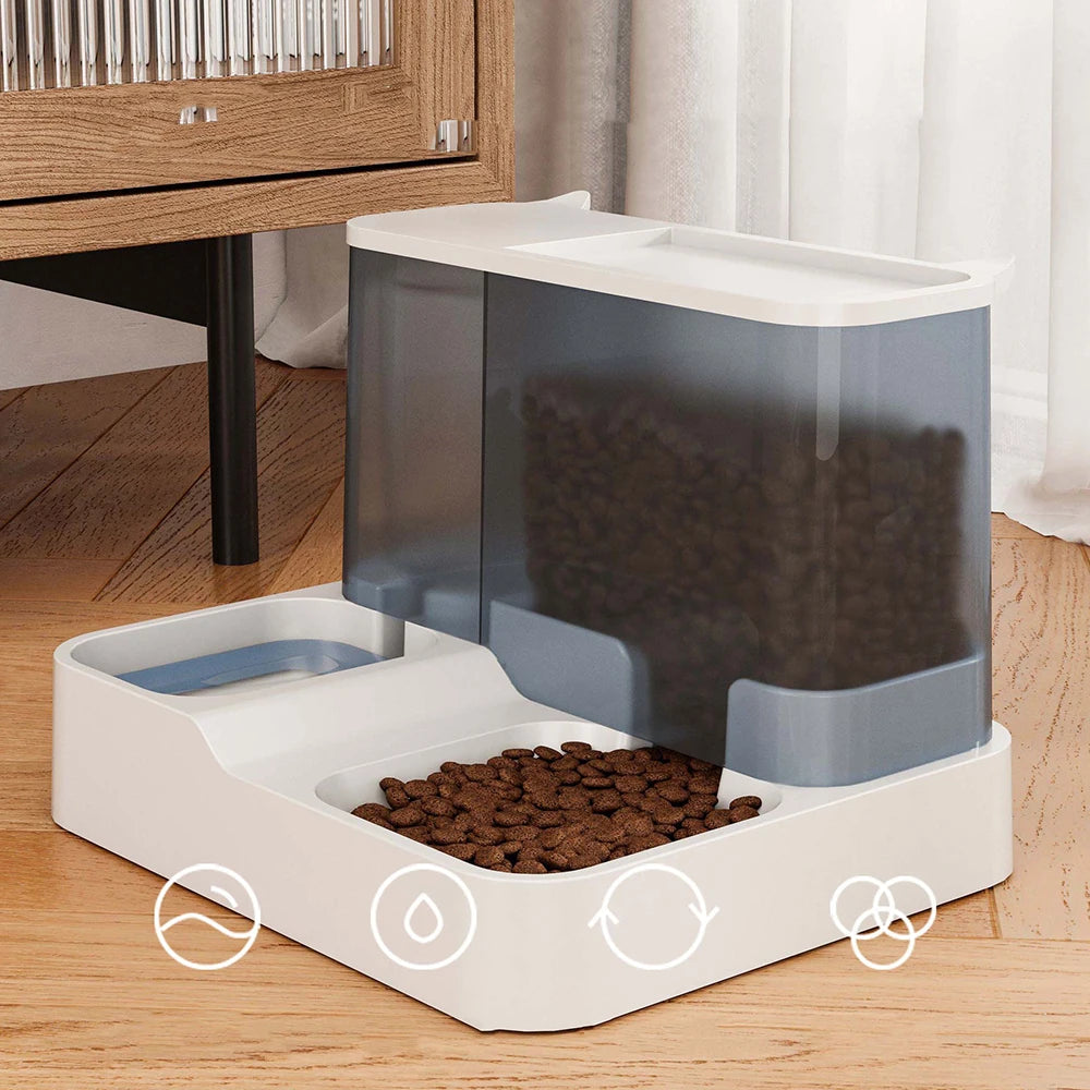 Cat Automatic Feeder Water Dispenser Large Capacity Dogs Food Container Wet And Dry Drinking Water Bowl Pet Supplies