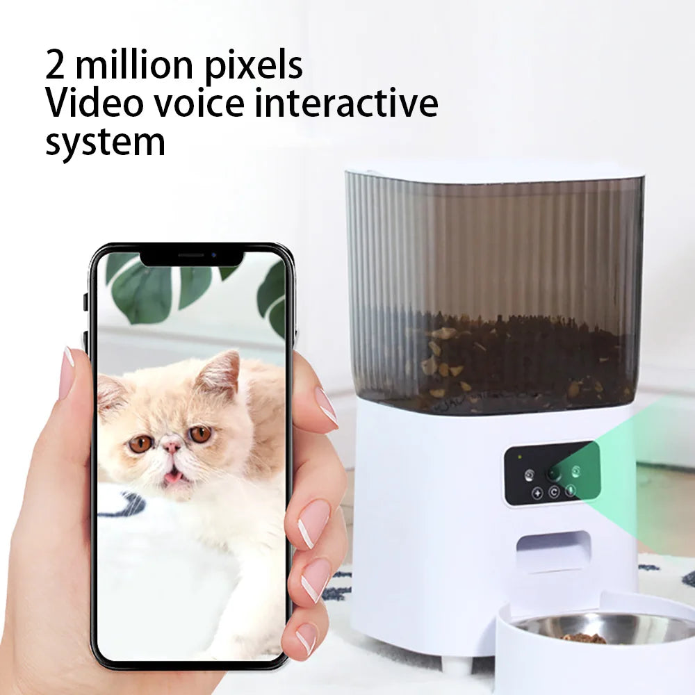 5L TuYa Smart WiFi APP Camera Automatic Pet Feeder Cat Food Dispenser Video Smart Feeder For Cats Dogs Pet Dry Food Bowl
