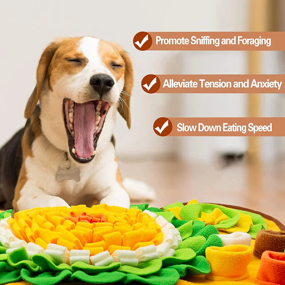 Large Snuffle Mat for Dogs Pet Interactive Training and Stress Relief Sniff Mat Feeding Mat Slow Feeder Dog Treat Mat Dog Toys