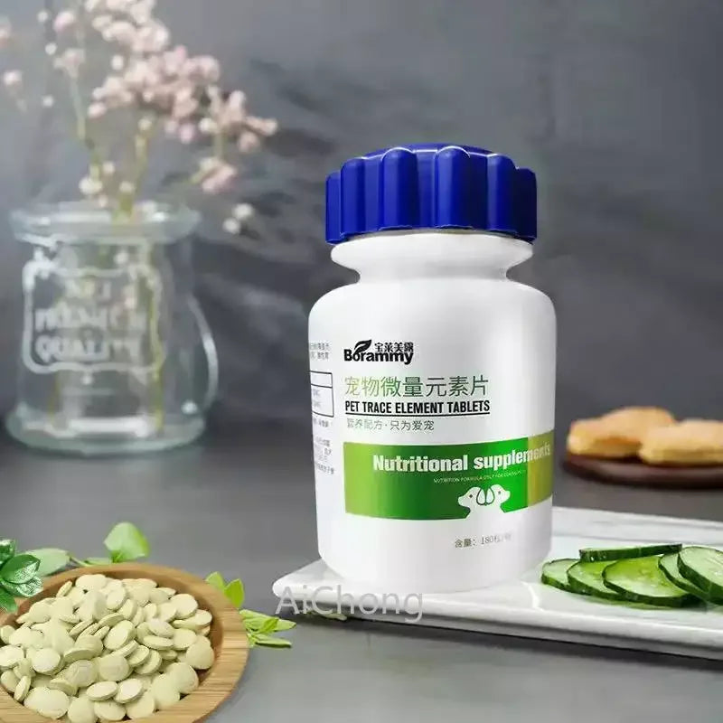 180 Tablets Dog Trace Element to Improve Pet Pica, Supplementing vitamins, Enhance Appetite Health Nutritional