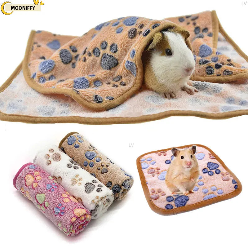 Soft Sleep Mat for Hamster Pet Pee Pad Puppy Kitten Blanket Bed Mat Guinea Pig Plush Mat Bed Small Animal Mat for Rabbit Hamster