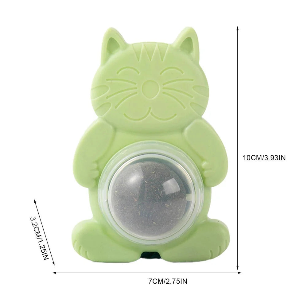 Healthy Cat Catnip Ball Dust Cover Round Safe Catnip Snack Lick Candy Vitamin Pudding Catnip Lollipop For Cat Pet Snacks