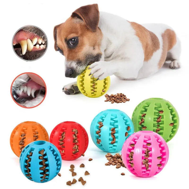 Natural Rubber Pet Dog Toys Dog Chew Toys Tooth Cleaning Treat Ball Extra-tough Interactive Elasticity Ball5cm for Pet Products