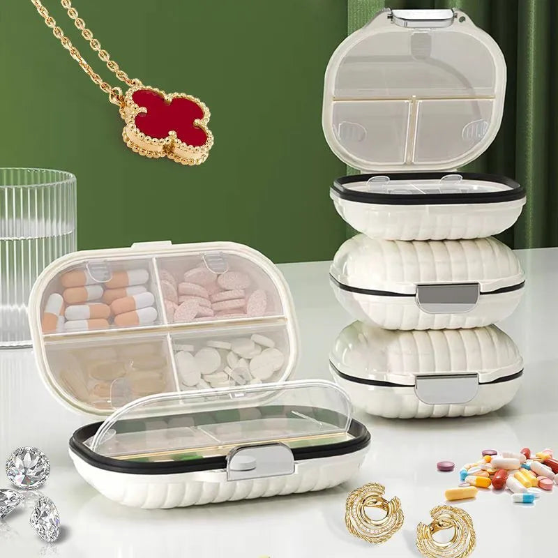 Portable Sub-Packing Medicine Box Travel Vitamin Pill Organizer Daily Pill Case Multifunctional Split Package Sealed Storage Box