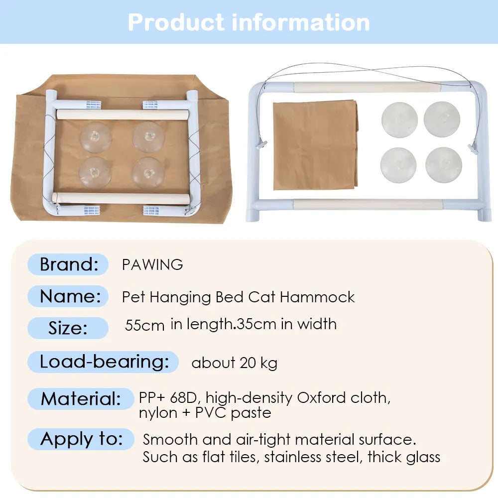 Cute Pet Hanging Beds Bearing 20kg Cat Sunny Window Seat Mount Pet Cat Hammock Comfortable Cat Pet Bed Shelf Seat Beds