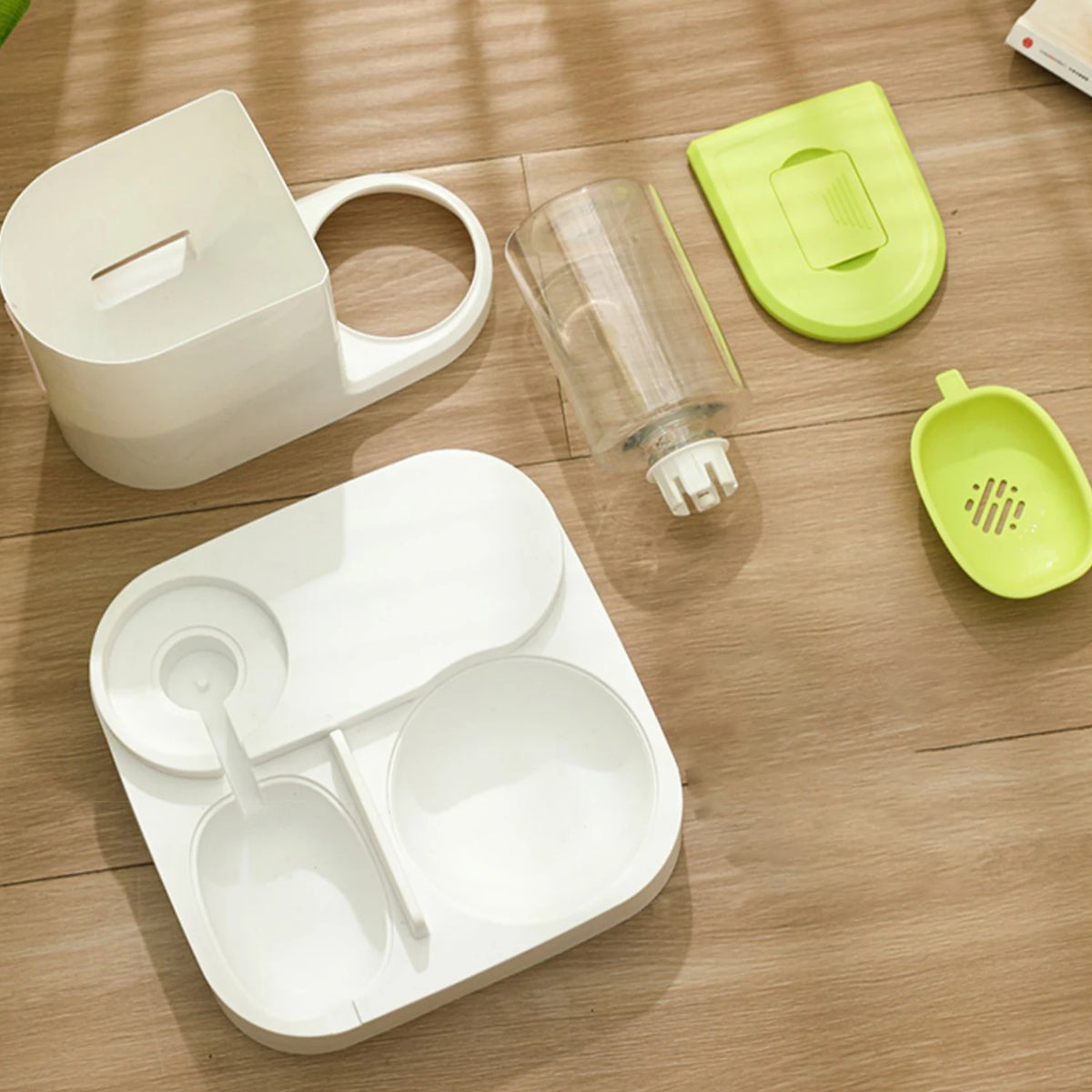 Pet Cat Automatic Drinking Water Feeder Large Capacity Water Dispenser Dry And Wet Separation Food Container Cat Dog Bowl