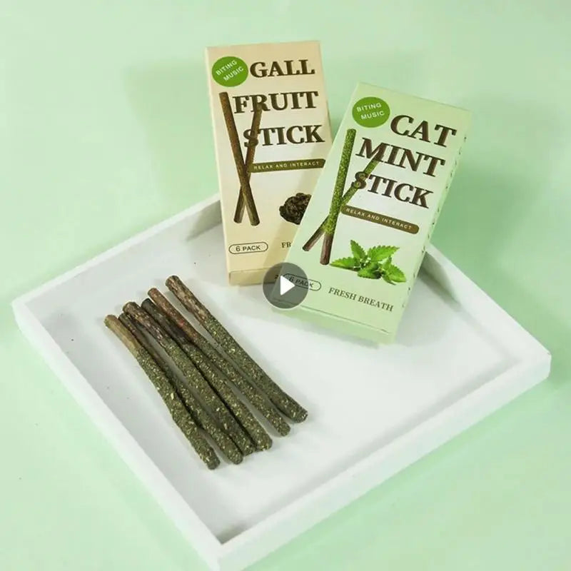 Healthy Cat Catnip Toys Cat Mint Stick Natural Silvervine Catnip Toys Kittens Teeth Cleaning Safe Cat Stick Treat Pet Product