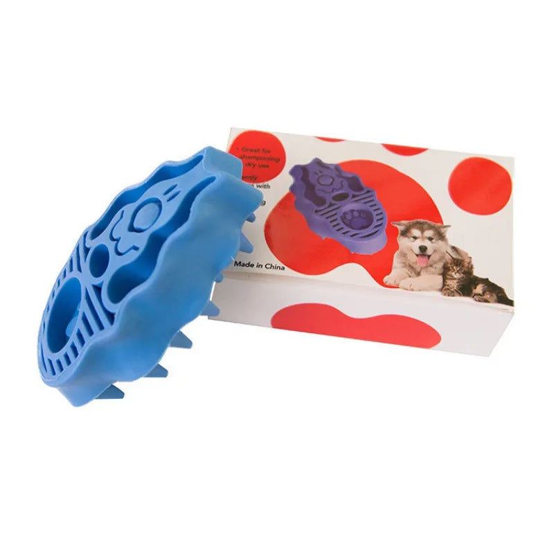 Pet Bath Brush Cleaner Cat Puppy Wash Tools TPE Bristles  Dog Massage Combs Quickly Cleaning Brush Tools Soft Gentle Bristles