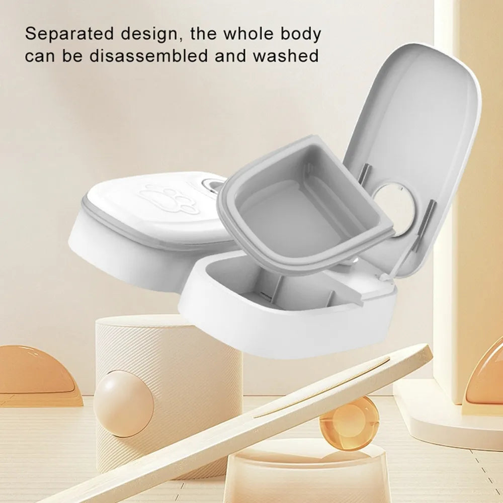 Automatic Pet Feeder Smart Cat Food Dispenser For Wet and Dry Food Dispenser Timer Bowl Dog Kitten Auto Feeder For Cat 2 Meals