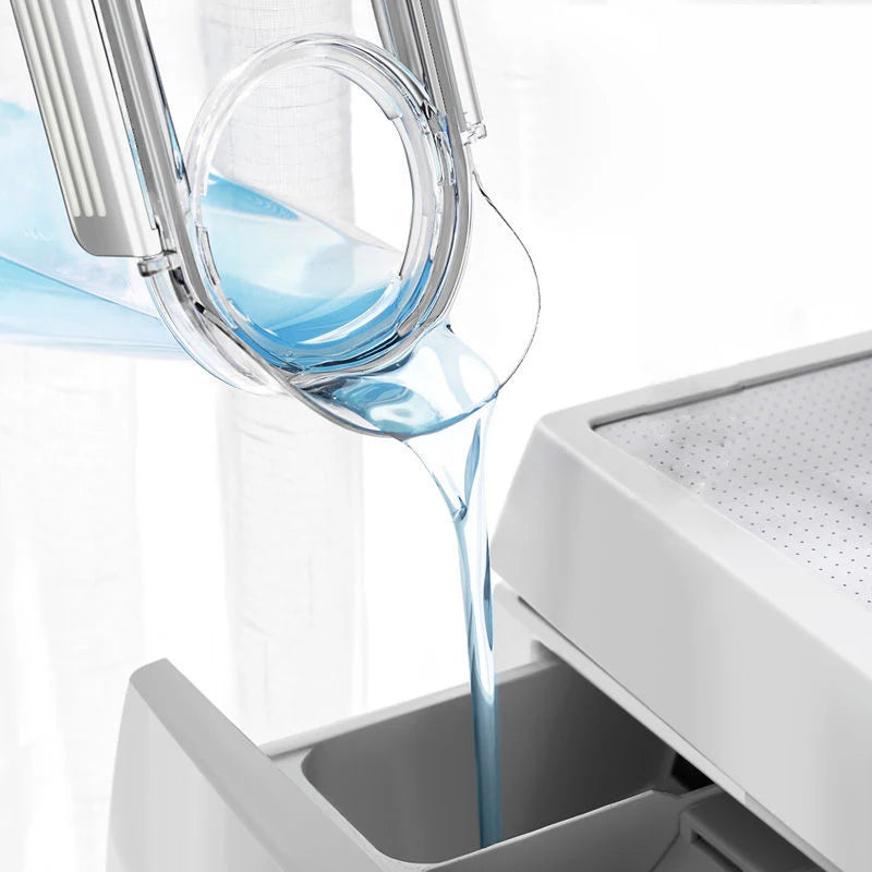 Sealed Laundry Detergent Storage Box Washing Powder Container with Lid and Handle Transparent Plastic Dry Food Cereals Jar