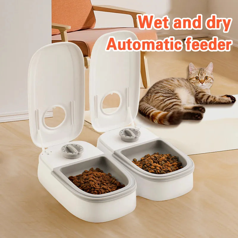 Automatic Pet Smart Timing Feeder Dog Cat Bowl Feeding Supplies Cats Food Dry and Wet Dispenser Pets Feeders Bowls Accessories
