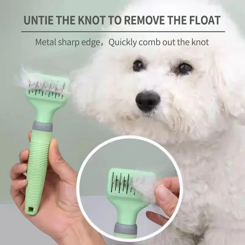 Pet Needle Combs with Non-Slip Handle Small Medium Dog Hair Brushes Hair Removal Knotting Comb Grooming Supplies for Dogs Cats