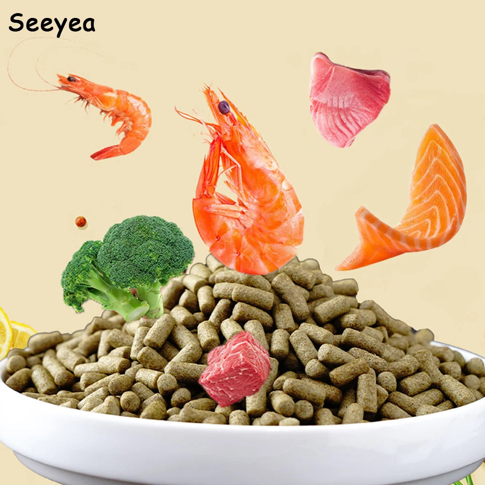 100g High Protein Fish Tank Turtle Feed Water Turtles Brazilian Tortoise Pet Food Calcium Vitamin C Supplement Improve Immunity