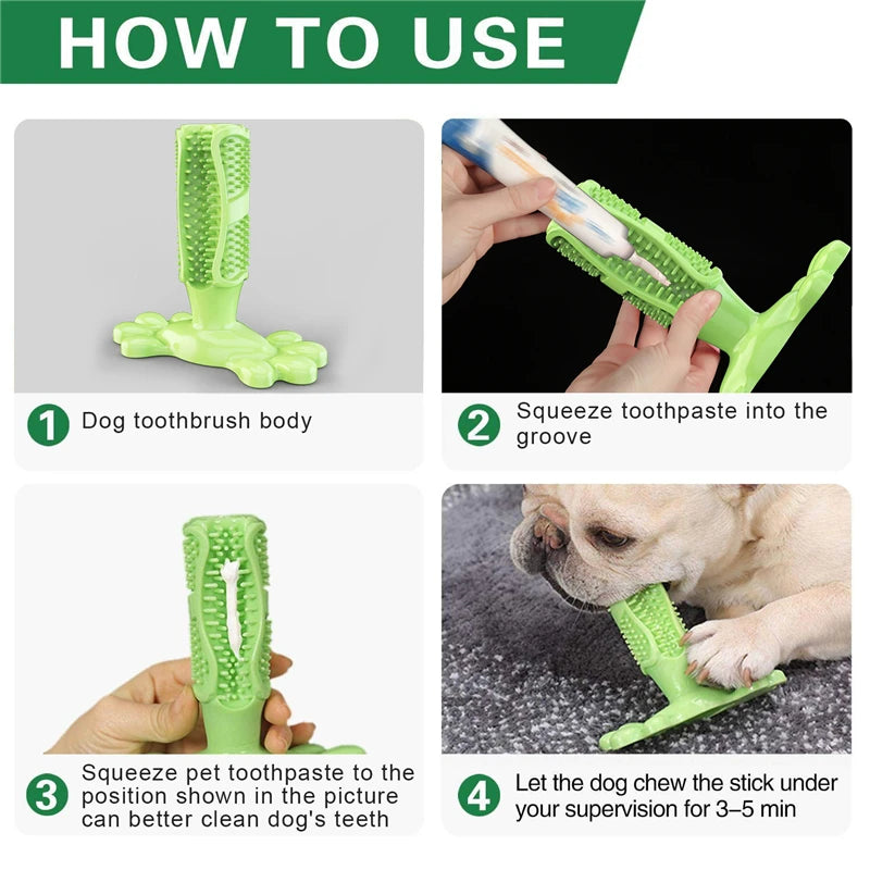 Dog Cactus Interactive Rubber Chew Toys For Small Large Dogs Tooth Cleaning Toothbrush For Small Large Dogs Treat Dispenser Pet