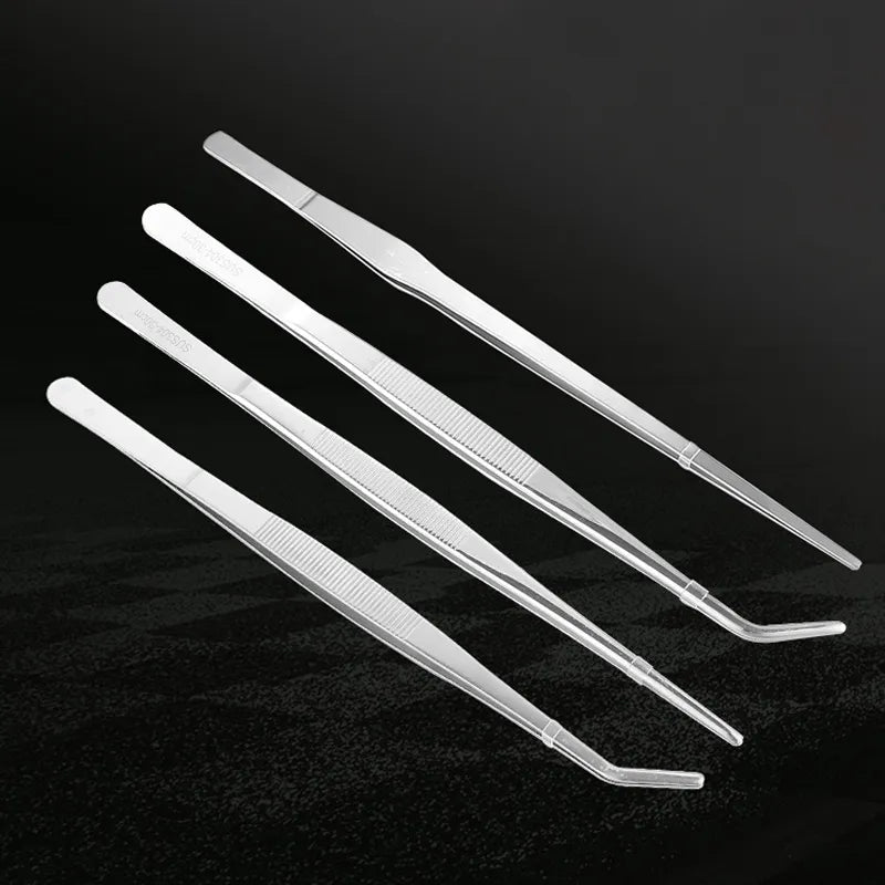 Super Thick Aquarium Stainless Steel Tweezers Straight Elbow Coral Water Grass Clip Pet Shrimp Reef Tweezers Fish Tank Cleaner