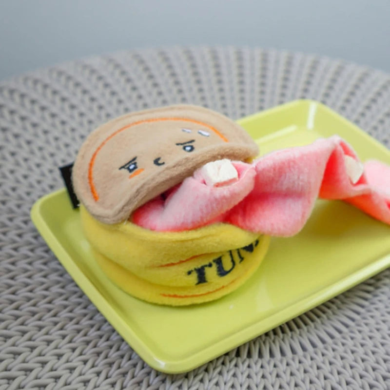 K5DC Treat Dispensing Interactive Puppy Plush Dog Toys Canned Style Chew Toys Snuffle Pad for Medium Dogs Kill Time