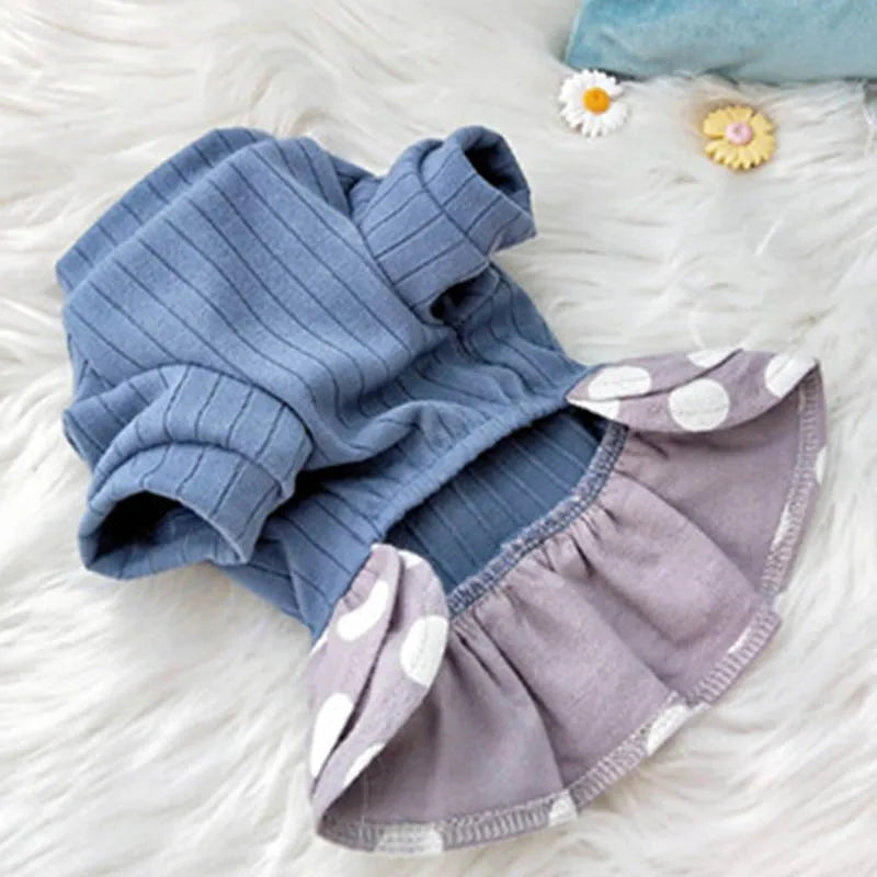 Summer Pet Clothes Dot Dog Dress For Dogs Skirt Summer Dog Wedding Dresses Yorkshire Clothes For Dogs Chihuahau Pet Cat Dress