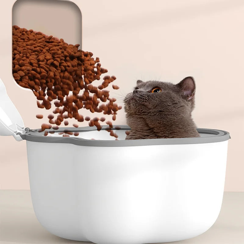 Pet Food Storage Container Moisture-proof Cat Dry Food Storage Bucket Plastic Storage Box for Storaging Pet Snacks