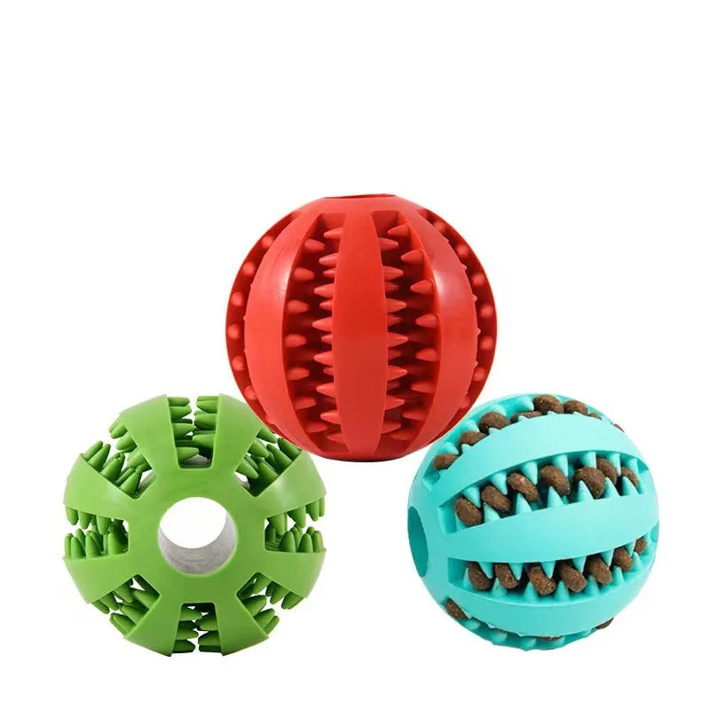Natural Rubber Pet Dog Toys Dog Chew Toys Tooth Cleaning Treat Ball Extra-tough Interactive Elasticity Ball5cm for Pet Products