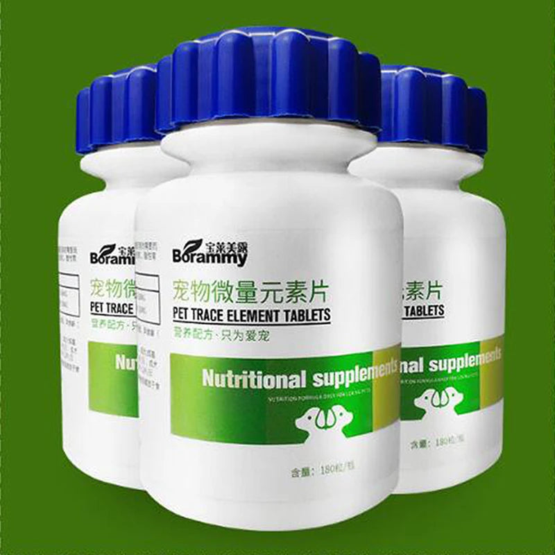 180 Tablets Dog Trace Element To Improve Pet Pica, Supplementing Vitamins, Enhance Appetite Health Nutritional
