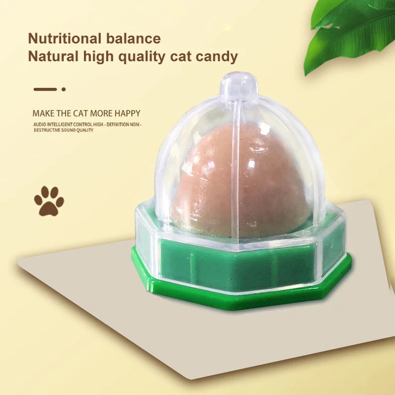 1~10PCS Healthy Cat Catnip Ball Nutrition Candy Fixed pets Snacks Licking Sugar Vitamin Gel Energy Ball Snack Toys Kittens Help