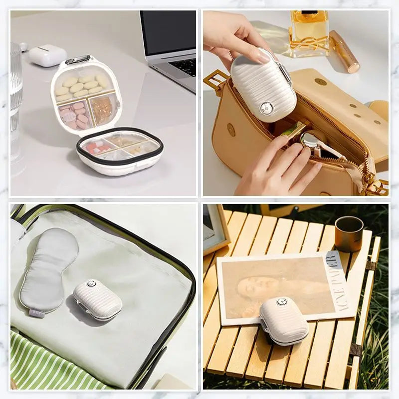 Portable Sub-Packing Medicine Box Travel Vitamin Pill Organizer Daily Pill Case Multifunctional Split Package Sealed Storage Box